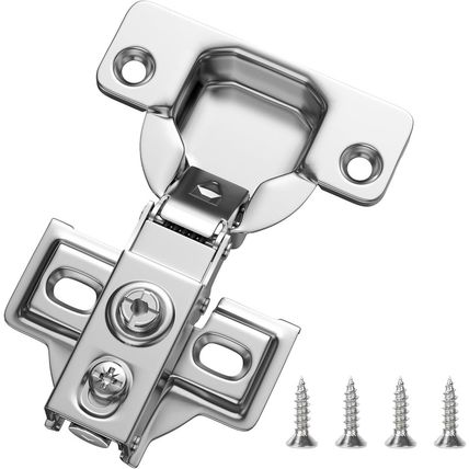 HOSOM 50 Pack 1/2 Inch Overlay Soft Close Cabinet Hinges, Kitchen Cabinet Hinges