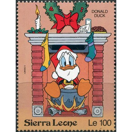 Sierra Leone. 1992. Donald Duck as Father Christmas (MNH **) Stamp