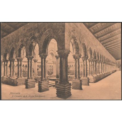 Il Chiostro di Santa Maria La Nuova, Monreale, c.1910s - Reber Cartolina