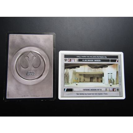 Star Wars 1995 Premiere Decipher CCG W/B Card Tatooine: Docking Bay 94 LS