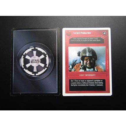 Star Wars 1995 Premiere Decipher CCG W/B Card I`ve Got A Problom Here DS