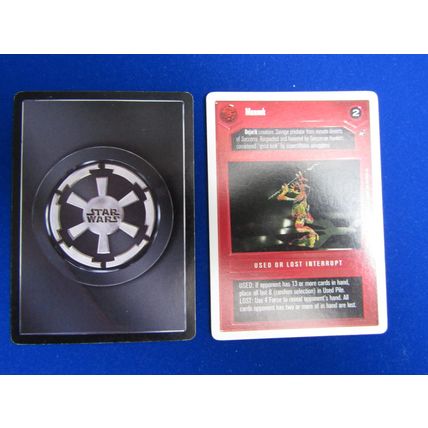 Star Wars 1998 A New Hope Decipher CCG W/B Card Monnok DS