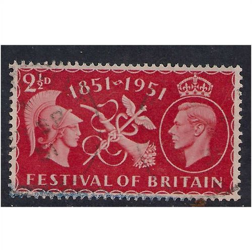 GB 1951 KGV1 2 1/2d Scarlet Festival Britain SG 513.(G807 )