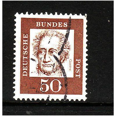 GERMANY 1961 FAMOUS GERMANS SG B 203 50pf BROWN FINE USED