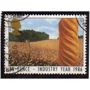 Great Britain 1986 Industry Year 34p Agriculture Used SG 1311 Sc 1132 stamp