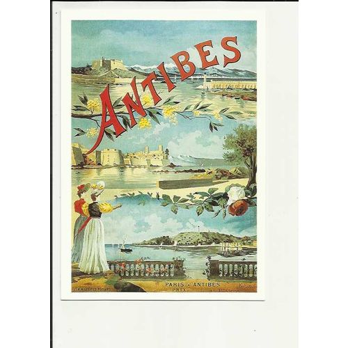 Advertising ANTIBES Postcard by Gilletta