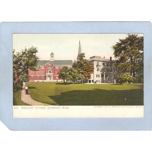MA Cambridge Radcliffe College Undivided Back ma_box1~495