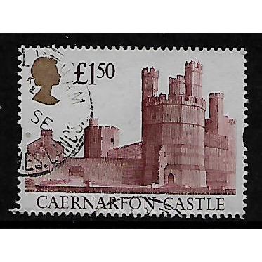 GREAT BRITAIN 1992 £1.50 MAROON & GOLD CAERNARFON CASTLE SG 1612 FINE USED