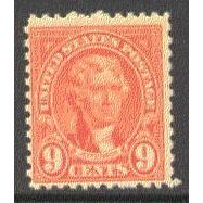 641 9c Thomas Jefferson Barely Clears MNH Q1835