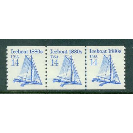 2134 14c Iceboat Very Fine MNH Dry Gum PNC 1/3 W0411