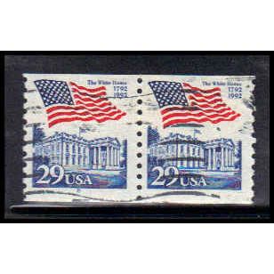 Used 2609 29c White House Fine CNP Left 8 PA1492