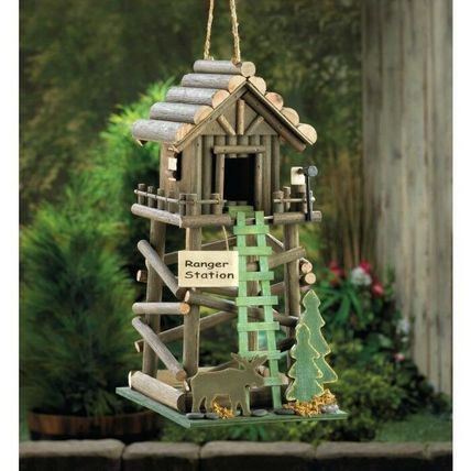 Mancave Hunter Gifts for Cabin Lawn Yard Decorative Birdhouse Countrycore