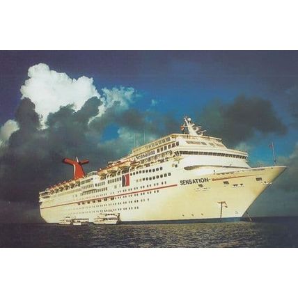 Sensation Carnival Cruise Lines Ship Grand Caymon Rare Essex Postcard