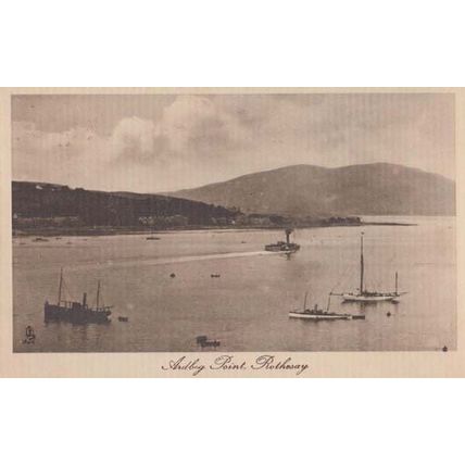Rothesay Ardbeg Point Scotland Antique Ship Boat Scottish Christmas Postcard