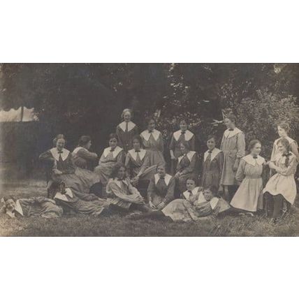 Snaresborough Yorkshire Group Portrait Nurse Or Teacher Postcard