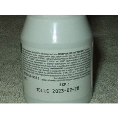 alcon opti-free puremoist contact lense disinfectant & moisturizer 2 oz 2/28/23