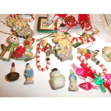 Vintage Lot of 33 pc Miniature Christmas Crafting Supplies