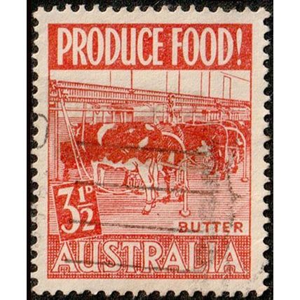 Australia 1953 Food Production. Butter 3 1/2d Used Stamp
