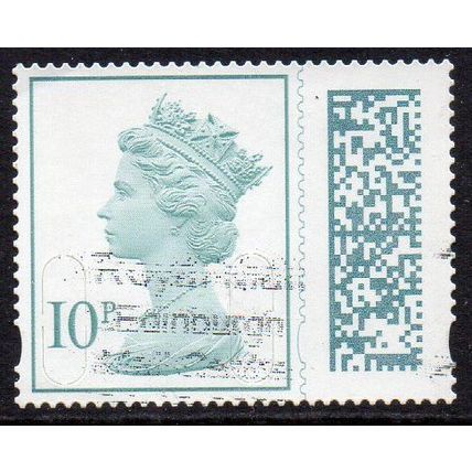 GB 2022 QEII Definitive - Light Green M22L, MAIL 10p Used