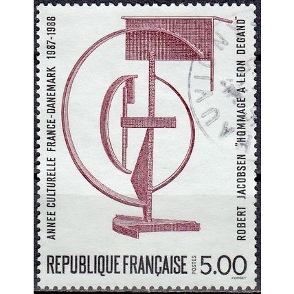 France 1988 Michel 2687 O Cote (2008) 1.80 € Sculpture de Robert Jacobsen