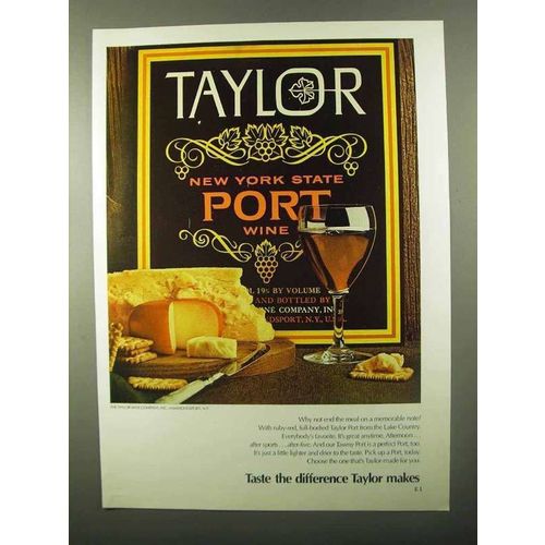 1971 Taylor Port Ad - Taste The Difference Taylor Makes
