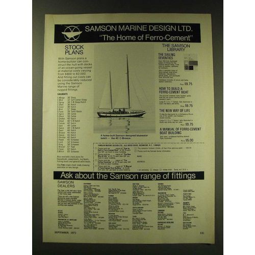 1971 Samson C-Breeze 45' Ketch Sailboat Ad