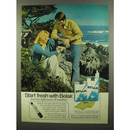 1974 Belair Cigarettes Ad - Fresh With Belair