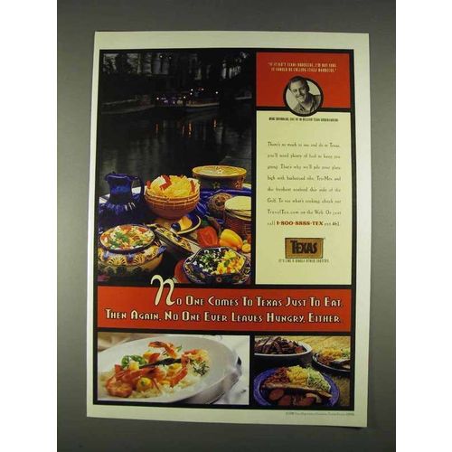 1996 Texas Tourism Ad - No One Ever Leaves Hungry