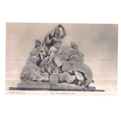 THE ALBERT MEMORIAL ASIA, Kensington Gardens, London unused vintage postcard b =