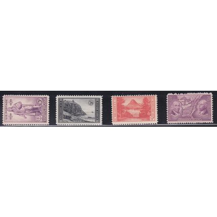 748 9c Glacier National Park Barely Clears MNH VA0825c