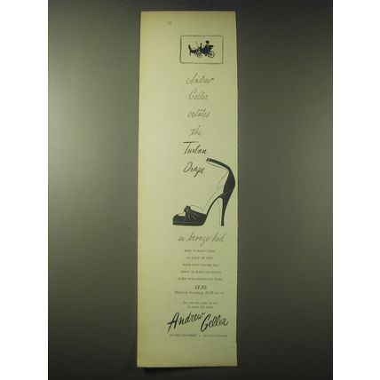 1948 Andrew Geller Turban Drape Shoes Advertisement