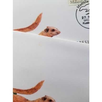 Malaysia Protected Mammals III 2005 Porcupine Wildlife Otter Civet (FDC) *toning