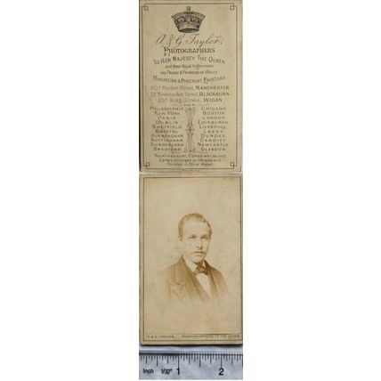 Carte-de-visite A. & G. Taylor, Manchester - gentleman