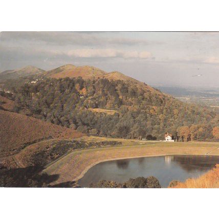 Malvern Hills Autumn Bronzes Postcard used crease