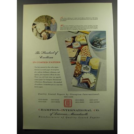 1953 Champion-International Paper Ad - The standard of excellence