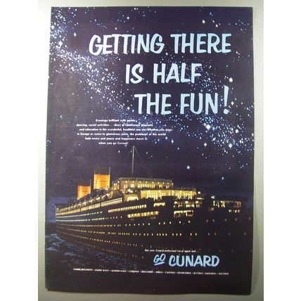 1953 Cunard Cruise Advertisement