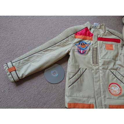 STAR WARS Poe Dameron child coat Resistance Rebel Leather type Jacket Disney DVD