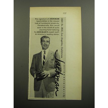 1955 Jackman Sportclothes Advertisement