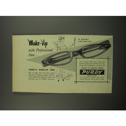 1955 Purdy Make-up Spec Advertisement - Make-up with professional ease