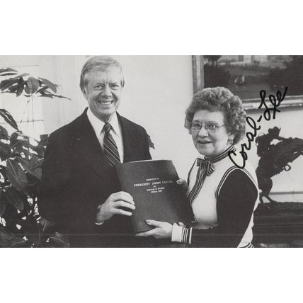 Jimmy Carter US President Book Coralie Sparre Hand Signed Postcard