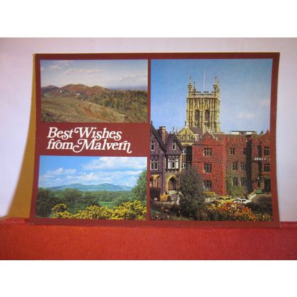 multiview, MALVERN, WORCESTERSHIRE . unused postcard #