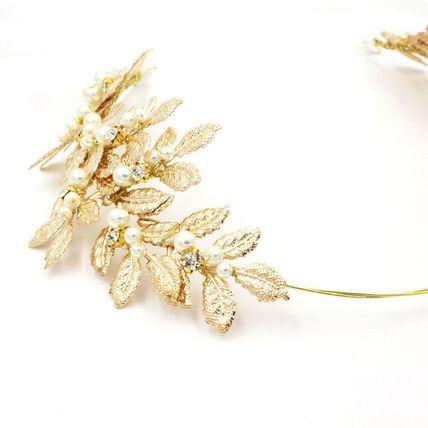 Tiara Hoop Women boho Gold Color Leaf Bride Party Hair head Band Headband Crown