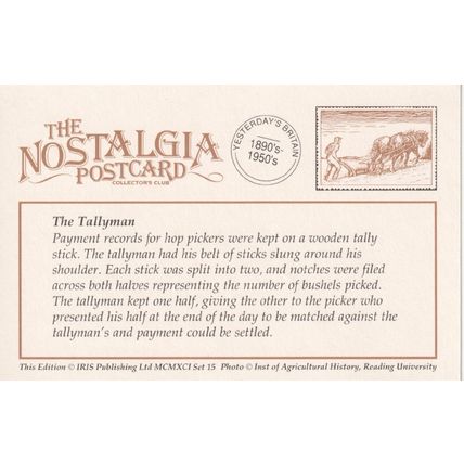 The Nostalgia Postcard 1890's - 1950's - The Tallyman
