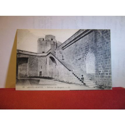 INTERIEUR DES RAMPARTS, AIGUES-MORTES, GARD unused antique postcard =