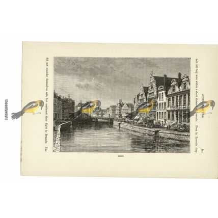 Ghent, Belgium, Book Illustration (Print), c1870