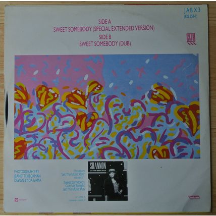 Shannon - Sweet Somebody (Club, JABX3) [12” Vinyl]
