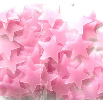 Glow In The Dark Plastic Stars Fun Ceiling Wall Art Luminous Space Stickers 3cm