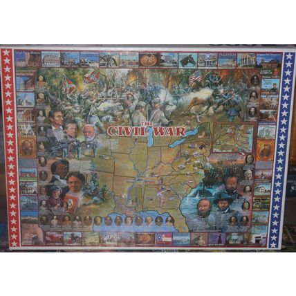 1994 White Mountain Puzzles The Civil War 1000 Piece Puzzle - Complete