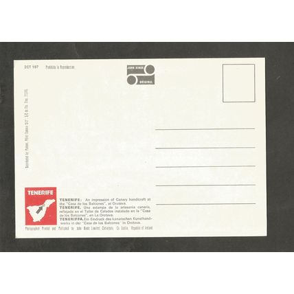 Postcard Canary Islands Tenerife John Hinde 2CT197 Embroidery Workroom