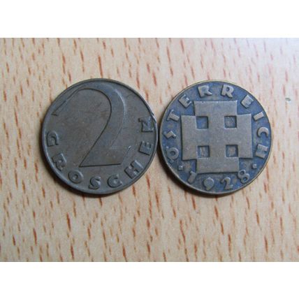 Austria 1928 2 Groschen Coin